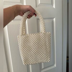 Pearl Beaded Purse Handbag